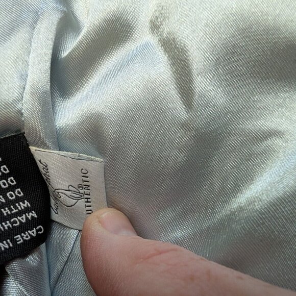 Vintage Baby Phat Bomber Puffer Jacket XL Y2K White Black Striped Spell Out Logo - Picture 16 of 16